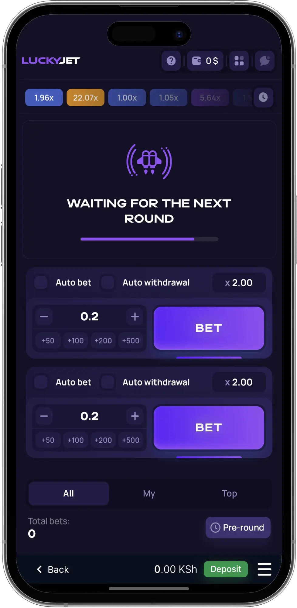 1win casino users in Kenya can place lucky jet bets pre-round