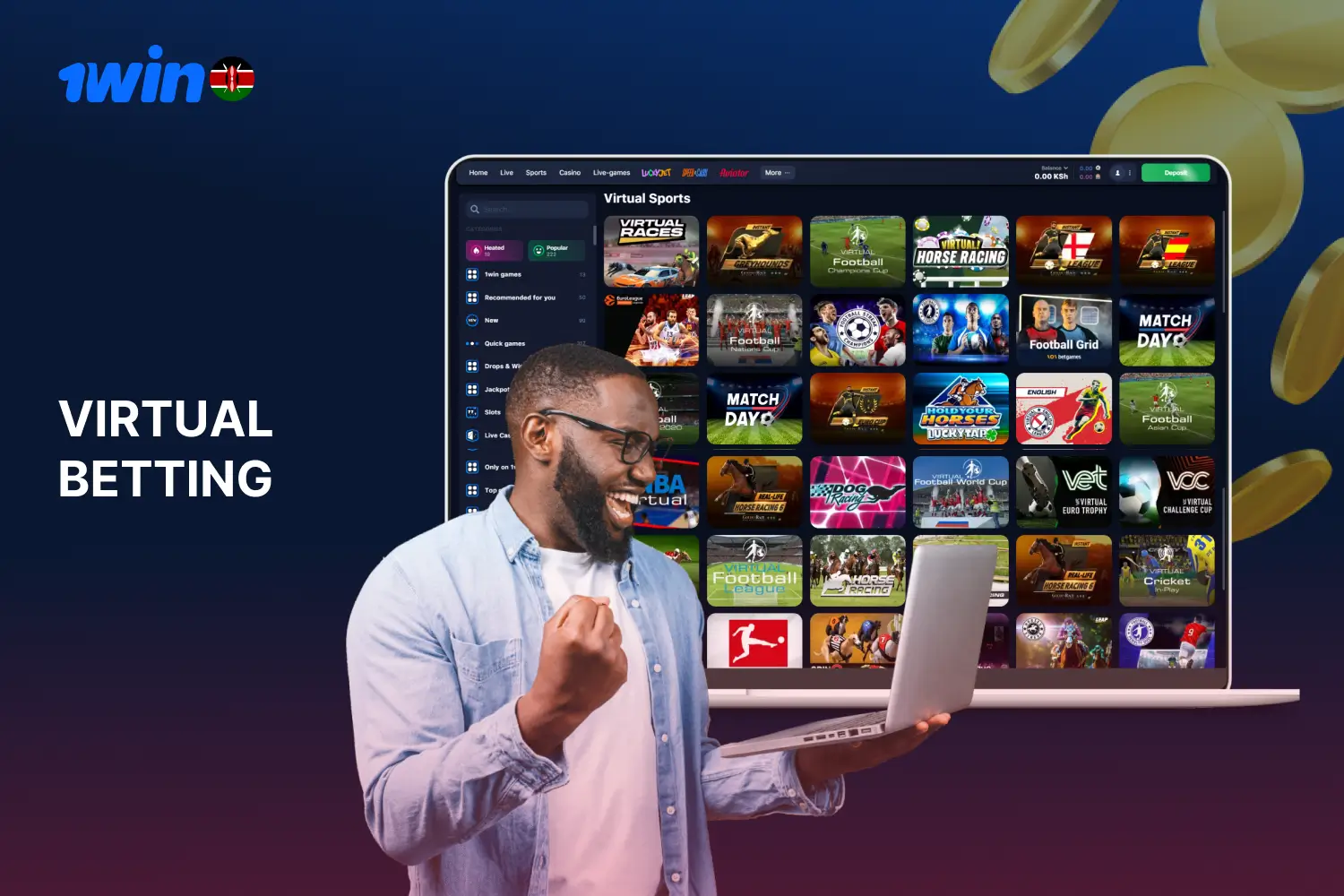 Virtual betting at 1win is highly regarded by bettors from Kenya