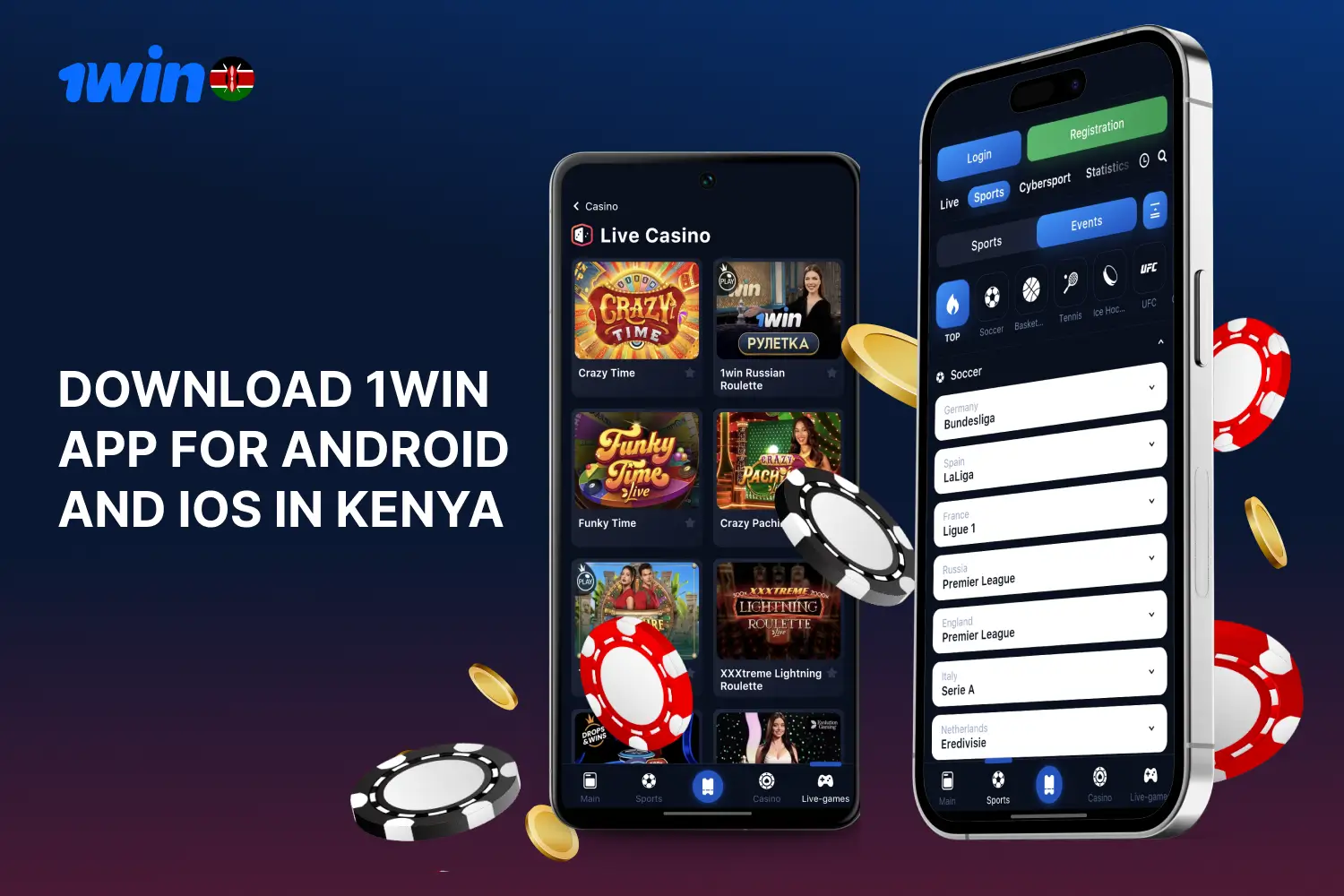The 1win mobile app for android and ios gives Kenyan bettors quick and easy access to sports betting