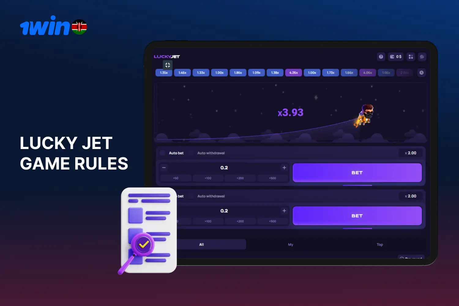 1win casino users should familiarize themselves with the rules of the game for a comfortable playing in Lucky Jet