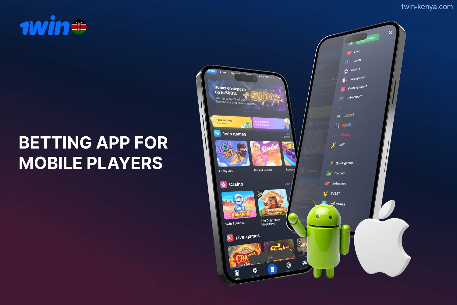 Every gambler from Kenya can get a mobile app to play at 1win