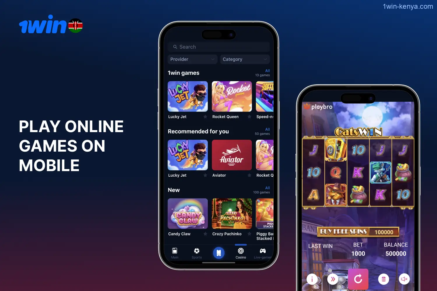 To play at 1win casino on mobile app from a smartphone Kenyan users need to take a few simple steps